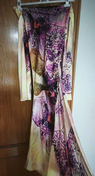 Vestido Purificación García Morado/Amarillo