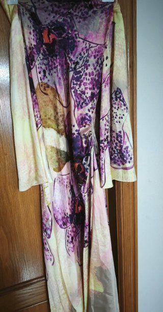 Vestido Purificación García Morado/Amarillo