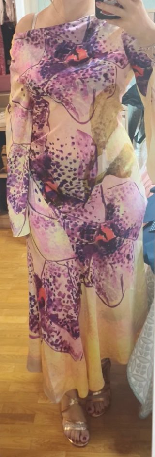 Vestido Purificación García Morado/Amarillo