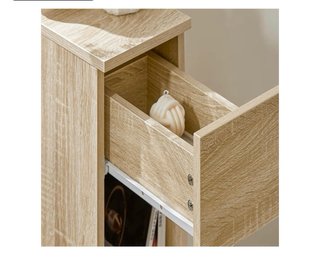 2 Mesitas de Noche Madera Beige