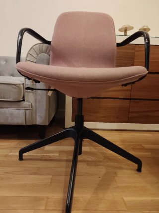 Silla Escritorio Ikea Langfjall Rosa/Negro ergonóm