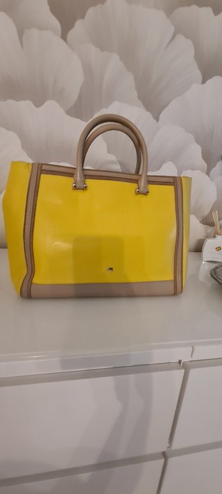 Bolso Purificación Garcia Amarillo y Beige