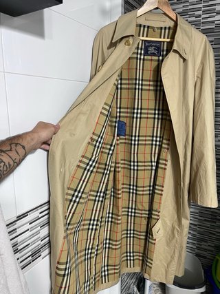 Gabardina Burberrys Nova Check Talla L Vintage