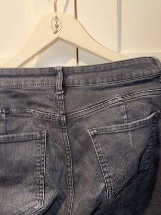 Jeans Bershka Negro Lavado Talla 38