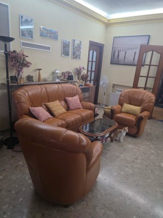 Juego de sofás de piel