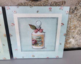 Lote de 2 cuadros decorativos – 20 × 20 cm