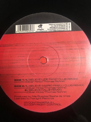 Vinilo Tommy Gant feat. Nancy Khania - I Believe