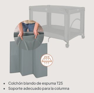 Cuna de viaje plegable.