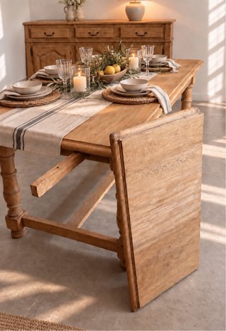 Mesa de comedor roble lavado rústica francesa