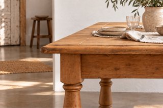 Mesa de comedor roble lavado rústica francesa
