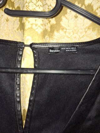 Mono Negro Efecto Piel Bershka