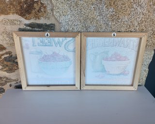Lote de 2 cuadros decorativos – 31 × 31 cm