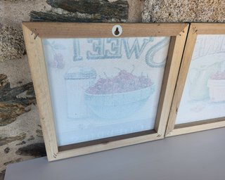 Lote de 2 cuadros decorativos – 31 × 31 cm