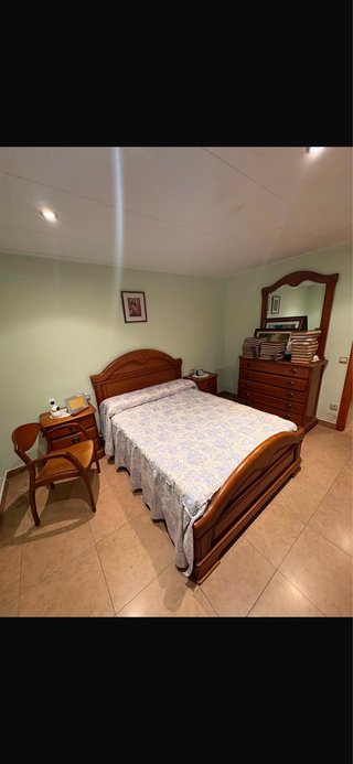 Cama Matrimonio Madera con Somier y colchón