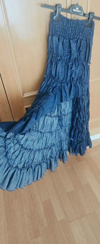 Falda Babylon asimétrica denim