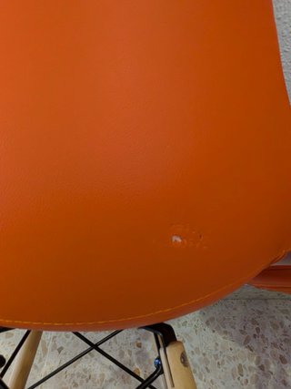 Pack 4 Sillas Naranja Piel Sintética