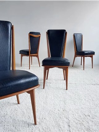 Set de 4 sillas Mid Century | Francia 50s