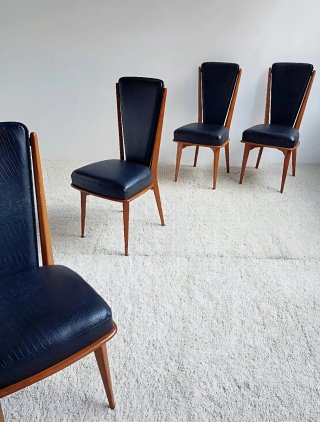 Set de 4 sillas Mid Century | Francia 50s