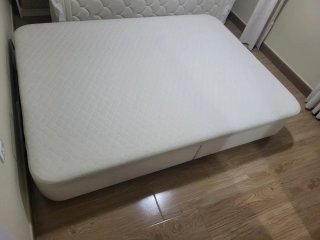 Canapé tapizado blanco