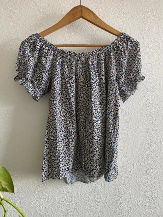 Blusa floral manga corta