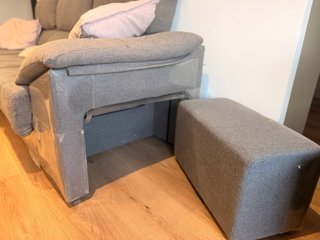Sofá Chaise Longue Gris con Arcon