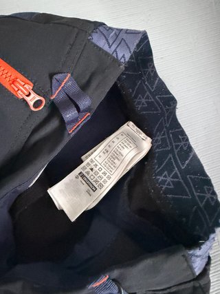 Pantaloncino da trekking bambino nero e blu navy