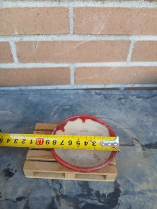 Maceta Mame Bonsái Cerámica Roja