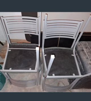 Juego de 4 Sillas Cocina Metal