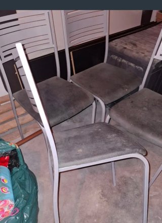 Juego de 4 Sillas Cocina Metal