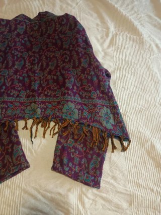 Chaqueta Hippie Morada y Turquesa Talla Única