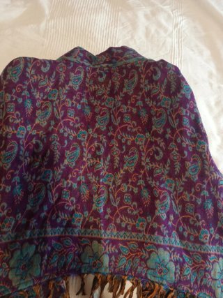 Chaqueta Hippie Morada y Turquesa Talla Única