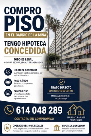 Piso barrio de la mina o alrededores