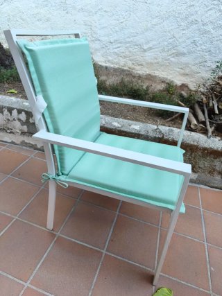 2 Sillones de Jardín Aluminio Blanco