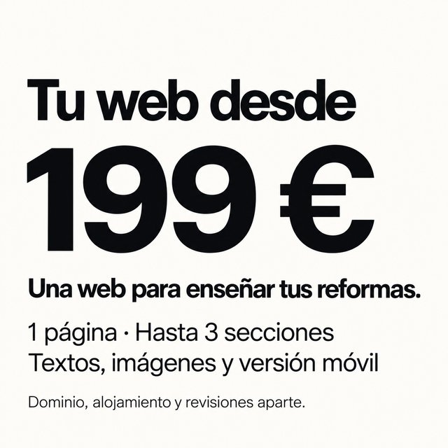 Creación de páginas web para reformas