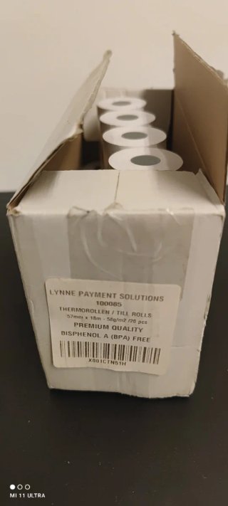 Caja Papel Térmico Lynne 57mm x 18m (15 uds)