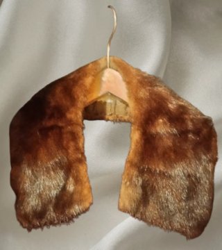 Collo in pelliccia vis.one vintage testa di moro