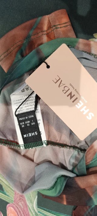 Blusa Malla Estampada Manga Larga
