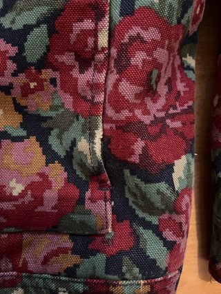 Chaqueta Supreme Cuello Cuero Floral