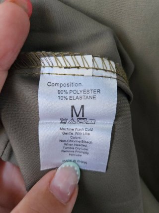 Vestido Camisero Militar Caqui Talla M