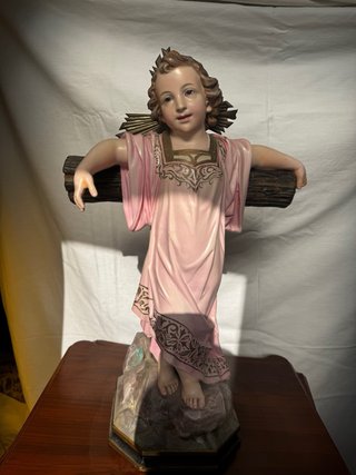 Figura Niño Jesús en la Cruz