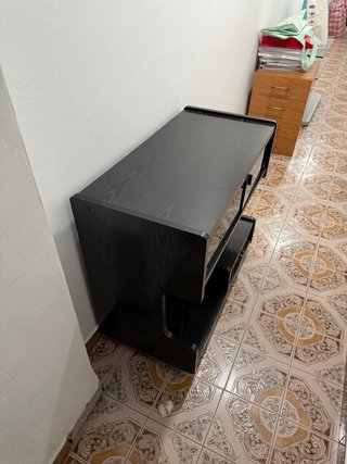 Mueble TV auxiliar vintage negro