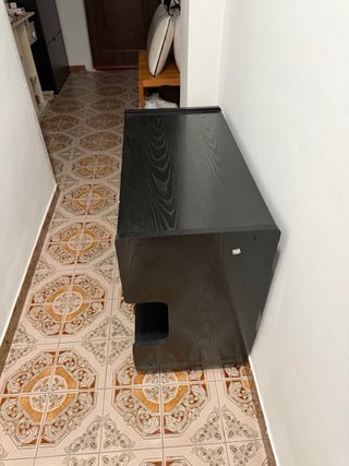Mueble TV auxiliar vintage negro