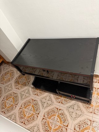 Mueble TV auxiliar vintage negro