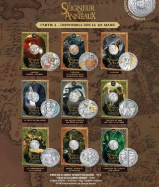 Set 1 El Señor de los Anillos Plata Francia