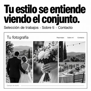 Página web para fotógrafos de bodas y eventos