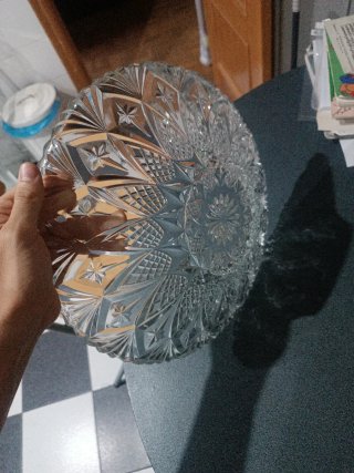 Plato de cristal decorado