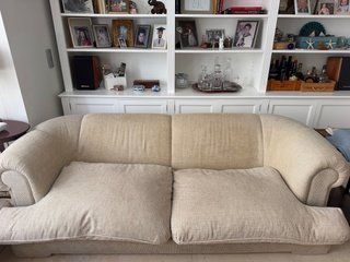 Conjunto de dos Sofá Roche Bobois Beige Tela