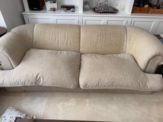 Conjunto de dos Sofá Roche Bobois Beige Tela