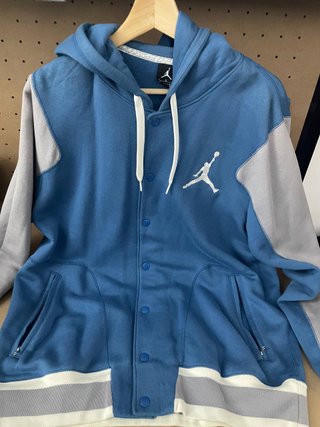 Chaqueta Jordan Original Azul y Gris