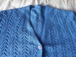 Rebeca di filo vintage blu